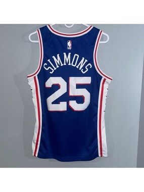 Philadelphia 76ers Blue #25 Ben Simmons Nike NBA Icon Edition Basketball Jersey